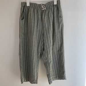 Beach lunch lounge drawstring cropped pants